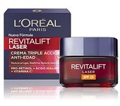 L'Oréal Paris Revitalift Láser Crema de Día Anti-Edad Triple Acción, Protección Solar SPF 25, 50 ml