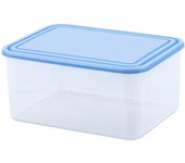 Curver Recipiente para alimentos con tapa, 2 L, recipiente de plástico para congelador, lavavajillas, rectangular