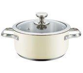 Cacerola Con Tapa Haeger PA-24H.008A Beige Ø 24 cm