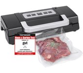 CASO HC170 - Envasadora al vacío doméstica - Potente capacidad de vacío de 9 L/min - costura de soldadura de 2,5mm, muy gruesa y resistente - Maquina al Vacio de Alimentos - negro