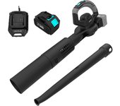 Cecotec Soplador de Hojas a Batería 21V Airforce 2in1 Multifunction. 3000W, Velocidad hasta 300km/h, Volumen hasta 800m³/h, Velocidad Regulable, Ligero, Incluye Tubo Largo y Tubo Ancho