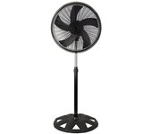 Abrila - Ventilador De Pie AC AGUDO | Color Negro con cinco Aspas | 3 Velocidades Ajustables | 2 Posiciones | Redirección de aire | Base Redonda de Gran Estabilidad | Altura Regulable