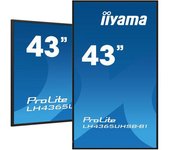 iiyama LH4365UHSB-B1 pantalla de señalización Diseño de quiosco 108 cm (42.5") LED Wifi 800 cd / m² 4K Ultra HD Negro Procesador incorporado Android 11 24/7