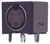 Conector hembra Mini-DIN blindado de 4 cara 8 contactos Electro DH. Para circuito impreso. 10.635/8 8430552062904