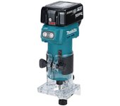 Fresadora Inalámbrica Makita DRT52SF 18V 6mm con batería 3.0Ah, motor sin escobillas y velocidad variable para trabajos precisos en madera y plástico