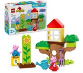 LEGO Duplo Jardín y Casa del Árbol de Peppa Pig - Casita de Juguete para Niñas y Niños de 2+ Años - Juegos para la Motricidad Fina con 2 Figuras, Flores de Ladrillos y Accesorios 10431