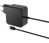 HQ-Power Cargador rápido Universal GAN con Cable USB-C, 1,8 m, 1x USB-C, para Smartphones iOS/Android, portátiles y tabletas, 5 Veces más rápido, Compacto e Ideal para Viajar, 100 W, Negro