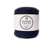 Seil-tech Hilo de macramé azul marino, 5 mm, 100 m, hilo de algodón natural, macramé para manualidades, decoración, artesanía natural, para colgar en la pared, tejer, manualidades
