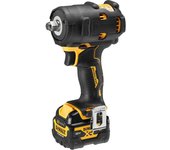 DeWALT Atornillador de impacto inalámbrico DCF901P1G-QW, 1/2 pulgadas, 12 V, 1 batería de 5 Ah, cargador rápido, protección contra golpes, inserto estándar para carro de taller