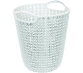 Curver 221965 Papelera Knit (7L), Blanco, 21.9x21.1x25.2 cm