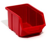 1 x Eco M Rojo apilables Cajas de almacenamiento caja de plástico 155x240x125