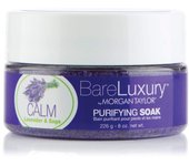 Morgan Taylor BareLuxury - Tarro calmante de lavanda y salvia, 8 onzas - Remojo relajante de pedi/mani con extractos de lavanda y salvia para un cuidado de la piel calmante y aliviador del estrés.