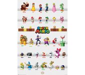 Nintendo Super Mario Character Parade Unisex Póster Multicolor Papel 61 x 91,5 cm