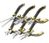 Stanley FatMax FMHT0-80541, set de mini-alicates 6 piezas, mangos ergonómicos bimateriales, resistencia a la corrosión, ideal para bricolaje y carpintería