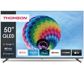 THOMSON - 50 Pulgadas (126cm) QLED - Google TV - WLAN, HDR, Triple Tuner, USB, HDMI, DVB-C-S2-T2, AV IN, Ci+, A+ Panel - 50QG4S14-2025