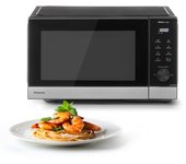 Panasonic NN-SD38QSEPG 29L Microondas solo, 1000 W, descongelación automática, 11 programas automáticos, temporizador, negro y acero inoxidable