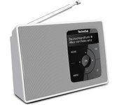 TechniSat DIGITRADIO 2 - Radio portátil Dab+/FM con batería (con transmisión de Audio Bluetooth, función Despertador, Pantalla OLED, Conector para Auriculares, Altavoz 1 W RMS) Blanco/Blanco