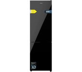 Cecotec Frigorífico Combi Bolero CoolMarket Combi 250 Black Glass D. Compresor Inverter Plus, Cristal Negro 180X55Cm, 250L, No Frost, Clase D, Multi Air Flow, Fast Cooling Y Cajón Humidity Box