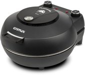 G3 Ferrari G10199 Pummarola Horno para Pizza, Hasta 420 °C, 1200W, 2 Piedras Refractarias, Paredes Frías, Palas Inox, Recetario Incluido, Indicador de Temperatura, Cierre Amortiguado, Negro Mate