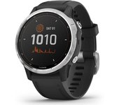 Garmin fēnix 6S Solar - Reloj multideporte avanzado con GPS y carga solar, Plateado con correa negra, 42 mm