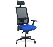 Piqueras y crespo silla horna sincro resp. malla negro asto. bali azul brazos 3d ruedas 65mm cabecero fijo