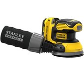 STANLEY FATMAX SFMCW220D1S-QW - Lijadora rotorbital 18V, 12.000 rpm, Incluye bolsa de transporte, 1 batería 2Ah, 1 cargador 2Ah Gama FATMAX V20