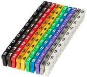 Microconnect MC-CABLEMARKER soporte para manguito de identificación de conductor Negro, Azul, Marrón, Verde, Gris, Naranja, Rojo, Violeta, Blanco, Amarillo 100 pieza(s)