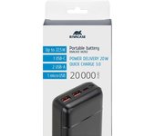 RIVACASE Batería externa VA2102 de 20000 mAh, batería externa de alta capacidad de carga, entrada / salida tipo C, 2 entradas y 3 salidas, QC/PD 22,5 W cargador portátil compatible con iPhone,