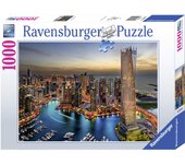 Ravensburger - Puzzle Marina de Dubai por la Noche, 1000 Piezas, Rompecabezas para Adultos y Jóvenes, Idea de Regalo para Ella o Él, 70x50 cm, Exclusivo de Amazon