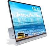 ÉKLEER Monitor USB tipo C portátil de 16 pulgadas, carga de 2 vías de 65 W, pantalla IPS Full HD de 1920 x 1080, DeX, carga de video y portátil a través de un solo cable suministrado