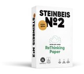STEINBEIS N°2 TRENDWHITE, papel reprogragráfico, 100% reciclado, tinte natural, 80g, A4, ángel azul, ramette de 500 hojas