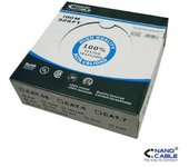 Nanocable bobina de cable de red flexible rj45 cat.5e utp awg24 100m - color gris
