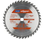 Sierra circular Norton 355 mm, corte longitudinal y transversal para madera y materiales compuestos, 37-47 dientes, carburo y acero, 5000 rpm, diámetro 30 mm, sierra de mesa