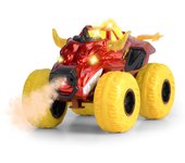Dickie Toys - Flaming Fire Monster Auto (25 cm) - Camión Monstruo Grande a Partir de 3 años con función de Vapor y neumáticos de Goma, Coche de Juguete para niños con Rueda Libre, luz y Sonido,