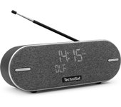 TechniSat DIGITRADIO BT 2 - Altavoz Bluetooth portátil con Radio Digital Dab+ (FM, Reloj, Despertador, Carcasa Impermeable, Memoria Favorita, Entrada Auxiliar, batería, 20 W), Color Antracita