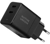 Native Union FAST-PD35-BLK-EU cargador de dispositivo móvil Portátil, Smartphone, Tableta Negro Corriente alterna Carga rápida Interior