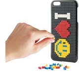 Funda para iphone se 2022, se 2020, 8 y 7, semirrígida, incluye piezas tipo lego, negro