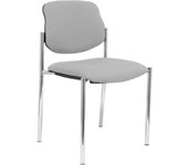 Piqueras y Crespo Silla Fija Styl Bali Gris chasis Cromo