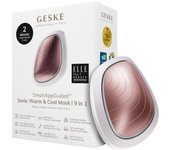 GESKE | SmartAppGuided™ Sonic Warm & Cool Mask | 9 en 1 | Máscara facial LED de belleza | Espectro LED completo y terapia de luz roja | Calor/frío | Mayor absorción de productosl | masajeador facial
