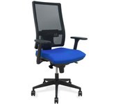 Piqueras y crespo silla horna sincro resp. malla negro asto. bali azul brazos 3d ruedas 65mm