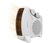 Cecotec Calefactor Eléctrico Bajo Consumo ReadyWarm 2000 Max Dual White. Termoventilador de 2000 W, Oscilación de 65º, 3 Modos, Termostato Regulable, Área de Cobertura 20 m2, Blanco