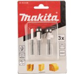 Juego de brocas fresadoras Makita de 3 piezas, de 6 mm, D-53338