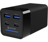 eSTUFF ES635201 cargador de dispositivo móvil Portátil, Smartphone, Tableta, Universal Negro Corriente alterna Interior