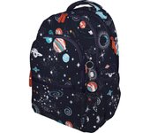 Grafoplás - Mochila Escolar Tres Compartimentos, 33x46x22,5cm, 30 Litros, Zona Acolchada para Portátil, Modelo Roomy, Diseño Cosmos, Bits & Bobs Pop Up Design, Perfecta para Material Escolar
