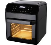 Grunkel - Freidora aire 12L - Air Fryer BLACK FRYER OVEN - 12 programas. Panel control digital a color Multifunción y ventanal visualización retroiluminada. Temporizador 60 minutos (Negro)