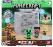 Kit de excavación Oficial de Minecraft para niños, decoración de Jugadores y Regalo para niños y niñas, 3 Personajes icónicos de Juego incluidos, Juguete Interactivo de excavación Paladone