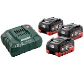 metabo Kit básico de 3 baterías LiHD 5,5 Ah - 685074000 - Kit de batería para una carga eficiente y rápida - Incluye baterías de 18 V y cargador