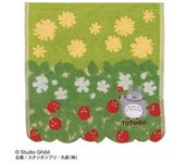 Totoro gris flores & fresas mini toalla 25x25 cm mi vecino totoro