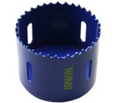 Sierra de corona bimetálica IRWIN 57 mm, corte rápido para construcción, fontanería y ventilación, alta durabilidad, dientes variables, ideal para acero inoxidable y madera