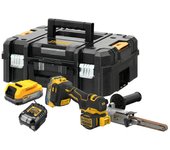 DeWALT 18V DCM200E2T - Lijadora de Banda, 2x1.7Ah Powerstack, TSTAK, Alta Potencia para Lijado Profesional en Superficies, Compacta y Versátil